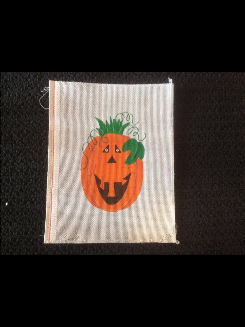 Needlepoint Orange Jack-O'-Lantern 🎃 Canvas